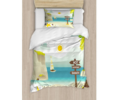 Hot Summer Botany Sea Duvet Cover Set