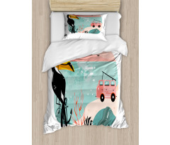 Van and Toucan Duvet Cover Set