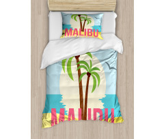 Malibu Sunset Ocean Duvet Cover Set