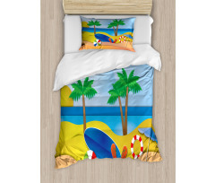 Paper Cut Art Seaside Duvet Cover Set