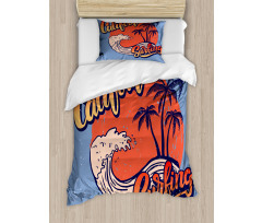 California Surfing Duvet Cover Set