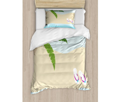 Flip Flops on Coast Duvet Cover Set