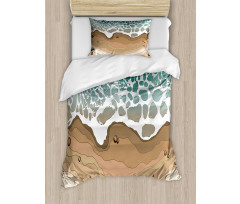 Foamy Sea Waves Bay Duvet Cover Set