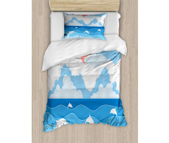 Seascape Art Dolphins Duvet Cover Set