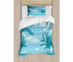 Sand and Palm Trees Duvet Cover Set