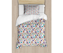 Seashells Starfishes Art Duvet Cover Set