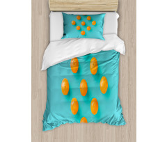 Modern Tangerine Art Duvet Cover Set