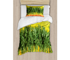 Carrots in a Row Art Duvet Cover Set