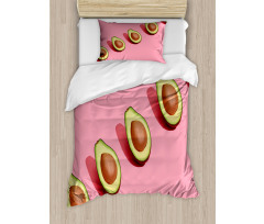 Halved Fresh Avocados Duvet Cover Set