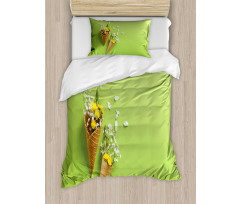 Flowers in Cones Duvet Cover Set