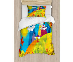 Cartoon Autumn Nature Duvet Cover Set