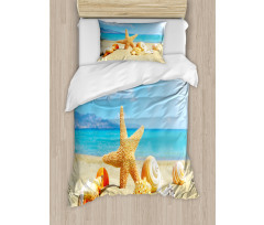 Beach Sand with Starfish Duvet Cover Set