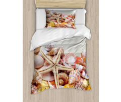Pile of Seashells Beach Duvet Cover Set