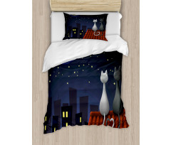 Cats on the Roof Valentines Duvet Cover Set
