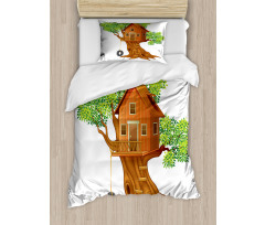 Wooden Home on Branches Duvet Cover Set