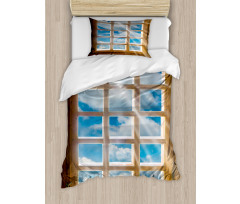 Window with Sunbeams Duvet Cover Set