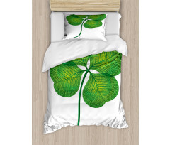 Detailed 4 Leaf Shamrock Duvet Cover Set