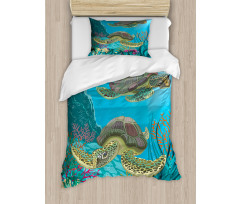 Sealife Turtles Aquatic Duvet Cover Set