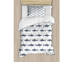 Swimming Wild Fishes Duvet Cover Set