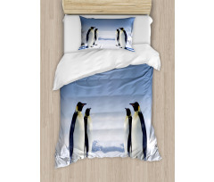 Penguins in Antarctica Duvet Cover Set