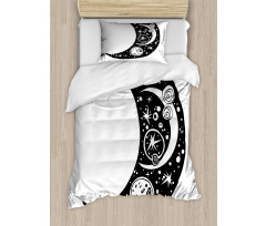 Crescent Doodle Duvet Cover Set