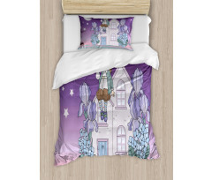 Nursery Dwarf Sits on House Duvet Cover Set