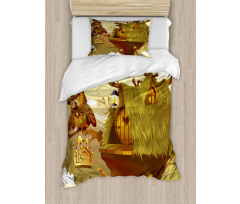 Nest of Magician Hat Owl Duvet Cover Set