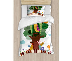 Animals Nest House Duvet Cover Set