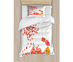 Tree Leaves Foliage Duvet Cover Set