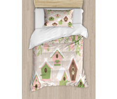 Pastel Floral Snow Nest Duvet Cover Set