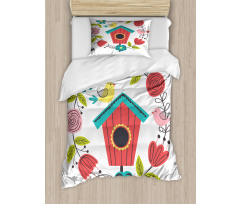 Winged Animals Nest Art Duvet Cover Set