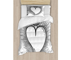 Heart with Rays Duvet Cover Set