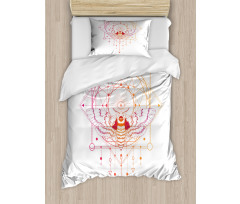 Geometrical Abstract Moth Duvet Cover Set