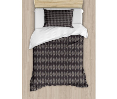 Rhombus in Earth Tones Duvet Cover Set