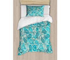 Paisley Blue Flowers Duvet Cover Set