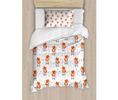 Animal with Scooter Tiny Trees Duvet Cover Set