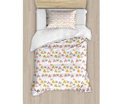 Little Raccoons and Foxes Duvet Cover Set