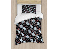 Sleeping Animal and Branches Duvet Cover Set