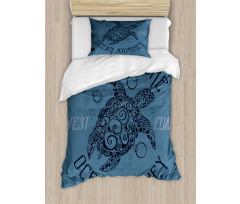 Underwater Turtle Duvet Cover Set