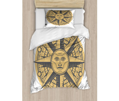 Sun Compass Art Duvet Cover Set