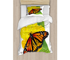 Moth Flower Duvet Cover Set