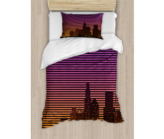 80's Skyline Duvet Cover Set