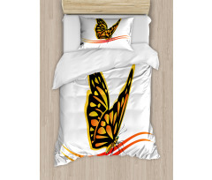 Delicate Spring Moth Art Duvet Cover Set