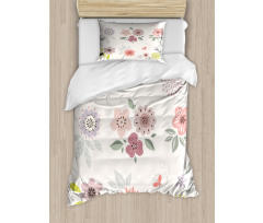 Continuous Flowers Duvet Cover Set