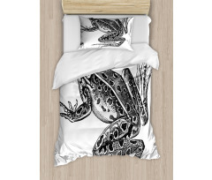 Dotted Exotic Amphibian Breed Duvet Cover Set