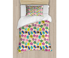 Doodle Mushroom Fairy Duvet Cover Set