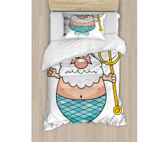 Funny Cartoon Angry King Duvet Cover Set