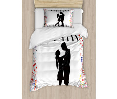 Young Romantic Couple Duvet Cover Set