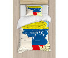 Colorful Detailed Map Duvet Cover Set