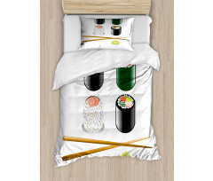 Japan Sushi and Chopsticks Duvet Cover Set